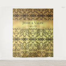 ゴールド＆ブラック スワール ゴシック ウェディング