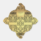 ゴールド＆ブラック スワール ゴシック ウェディング フェイバーボックス (折り畳みなし)