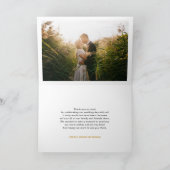 ゴールド&ブラック | トロピカル ウェディング サンクスカード サンキューカード (内部)