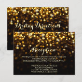 ゴールド ブラック ハリウッド グリッツ グラム 披露宴 招待カード 招待状 (正面/裏面)