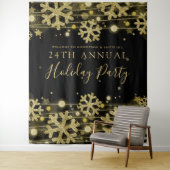 ゴールド ブラック バックドロップ コーポレート エレガント ウィンター グラム タペストリー (インサイチュ)