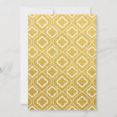 ゴールド ブラック パターン 50周年 結婚記念日 招待状 (裏面)