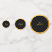 ゴールド ブラック ホワイト テーブル コンフェッティ (正面)