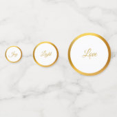 ゴールド ブラック ホワイト テーブル コンフェッティ (裏面)