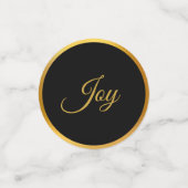 ゴールド ブラック ホワイト テーブル コンフェッティ (スモール正面)