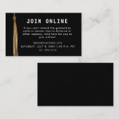 ゴールド ブラック 卒業証書 参加しよう オンライン エンクロージャーカード (正面/裏面)