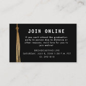 ゴールド ブラック 卒業証書 参加しよう オンライン エンクロージャーカード (正面)
