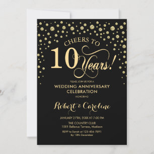 ゴールド ブラック 10周年記念祝賀会 招待状