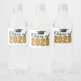 ゴールド ブラック 2026年卒業パーティー ペットボトルラベル