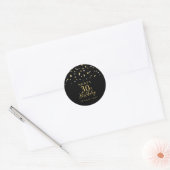 ゴールド&ブラック 30歳の誕生日記念品 ありがとう ラウンドシール (封筒)