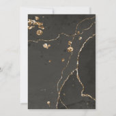 ゴールド ブラック 34歳 誕生日 招待状 (裏面)