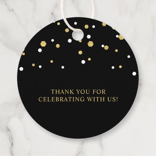 ゴールド&ブラック 50周年結婚記念日 お祝い フェイバータグ (裏面)