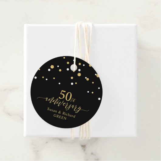 ゴールド&ブラック 50周年結婚記念日 お祝い フェイバータグ (インサイチュ)