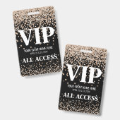 ゴールド ブラック VIP イベント バッジ (正面＆裏面)