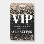 ゴールド ブラック VIP イベント バッジ (裏面)