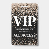 ゴールド ブラック VIP イベント バッジ (正面)