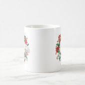 ゴールド ブラッシュスクリプト クリスマス 花輪 コーヒーマグカップ (中央)