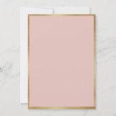 ゴールド ブラッシュ ピンク エレガント フラワー キンセアニエラ 招待状 (裏面)