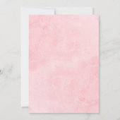 ゴールド ブラッシュ ピンク フローラル ブライダル ブランチ ブライダル シャワー 招待状 (裏面)