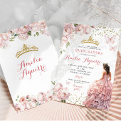 ゴールド ブラッシュ ピンク メキシカン ロイヤル プリンセス キンセアニエラ 招待状