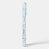ゴールド ブルー ギッター ウォーターカラー 名入れ Case-Mate iPhoneケース (裏面 / 右)
