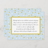 ゴールド ブルー コンフェッティ 出産祝い本 + オーダーメイドカラー! ポストカード (正面/裏面)