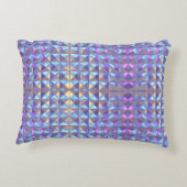 ゴールド、ブルー、パープルの虹彩幾何学模様2 アクセントクッション (裏面)