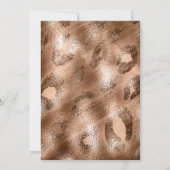 ゴールド ブロンズ レパード パーティ ワイルドにシックな招待状 招待状 (裏面)