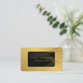 ゴールド |プロフェッショナルゴーエレガントルデモダンン 名刺 (スタンド正面)