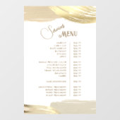 ゴールド ペイント ブラシ ストローク サービス メニュー ウィンドウサイン (シート)