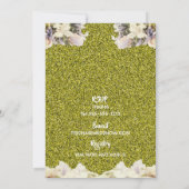 ゴールド＆ホワイトのアフリカ系アメリカ人向けブライズシャワー   招待状 (裏面)