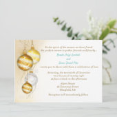 ゴールド＆ホワイトのオーナメントが彩るクリスマスウェディング 招待状 (スタンド正面)