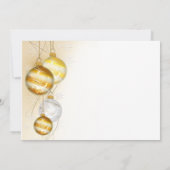 ゴールド＆ホワイトのオーナメントが彩るクリスマスウェディング 招待状 (裏面)