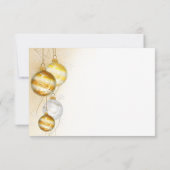 ゴールド＆ホワイトのオーナメントを使ったクリスマスウェディング 招待状 (裏面)