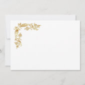 ゴールド ホワイト エレガント グラマラス フォーマル ウェディング 招待状 (裏面)