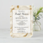 ゴールド ホワイト カウガール ウェスタン カウハイド 招待状 (スタンド正面)