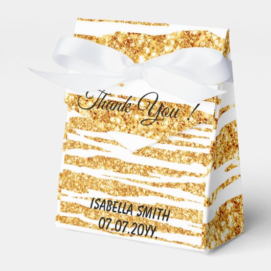 ゴールド ホワイト グリッター ボヘミアンポップ タイガーコレクション フェイバーボックス (正面サイド)