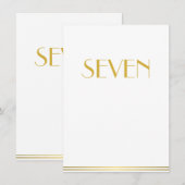 ゴールド ホワイト グレートギャッツビー ウェディング テーブル カード セブン (正面/裏面)