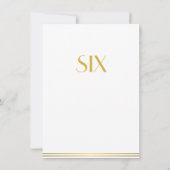 ゴールド ホワイト グレートギャツビー ウェディング テーブル カード ６ (裏面)