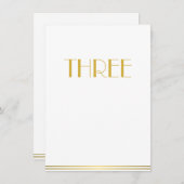 ゴールド ホワイト グレートギャツビー ウェディング テーブル カード 3 (正面/裏面)