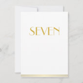 ゴールド ホワイト グレートギャツビー 結婚式 テーブル カード セブン (裏面)