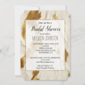 ゴールド ホワイト コウガール サウスウエスト コウハイド 招待状 (正面)