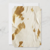 ゴールド ホワイト コウガール サウスウエスト コウハイド 招待状 (裏面)