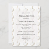 ゴールド ホワイト ハーツ ブライダルシャワー 招待状 (正面)