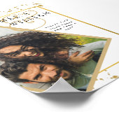 ゴールド ホワイト フォト ウェディングセット モダン クラシック ポスター (角)