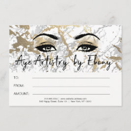 ゴールド ホワイト マーブル メイク ビューティー 証明書 エボニー1