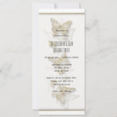 ゴールド ホワイト 婚約 結婚記念日 招待状 (裏面)