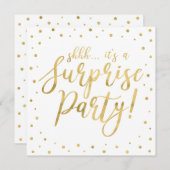 ゴールド＆ホワイト | 50周年サプライズ結婚記念日 招待状 (正面/裏面)