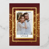 ゴールド ボケとグリッター 1 フォト リアル 箔シーズンカード (正面)