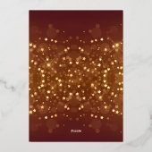 ゴールド ボケとグリッター 1 フォト リアル 箔シーズンカード (裏面)